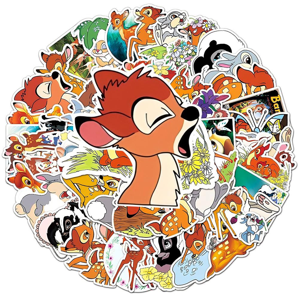 10/30/50pcs Cute  Cartoon Bambi Stickers Decals Waterproof DIY Bike Stationery Laptop Kawaii Anime Decoration Sticker