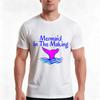 Mermaid Tshirt Summer Casual Cotton Tee Oversized Streetwear Tops Vintage Graphic Print Loose Fit Short Sleeve 100 Cotton