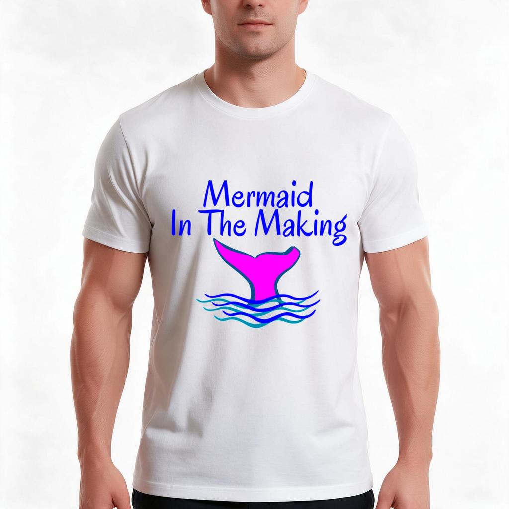 Mermaid Tshirt Summer Casual Cotton Tee Oversized Streetwear Tops Vintage Graphic Print Loose Fit Short Sleeve 100 Cotton