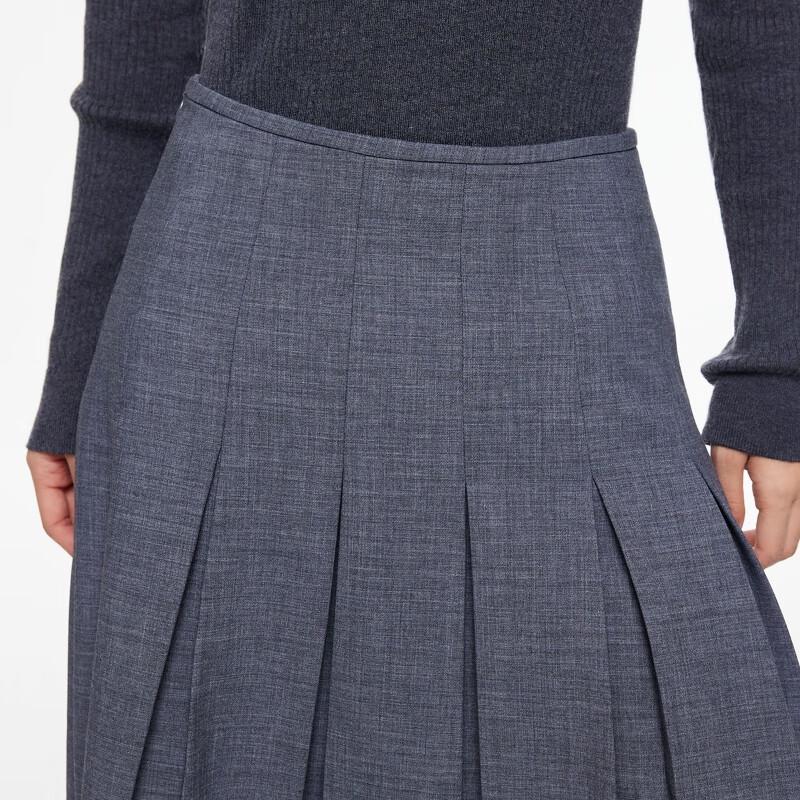 Only Damen Hochtaillierter Langer Faltenrock