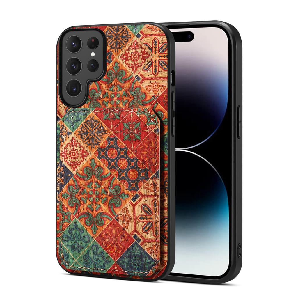 Flower Leather Phone Case for Samsung Galaxy S26 Ultra S25 Edge S24 Plus S23 Fe S22 S21 S20 Invisible Card Holder Design Cover