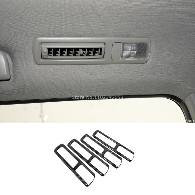 For Toyota Highlander 2015- Car Carbon Fiber Color Interior Decoration Cover window lift swtich gear shift panle Accessories