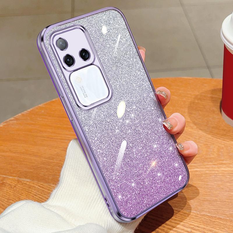 

Чехол для Vivo V30 5G V 30 Pro V2318 V2319, мягкий силиконовый чехол с кромкой, блестящий чехол из ТПУ для телефона, задняя крышка For Vivo V30 5G