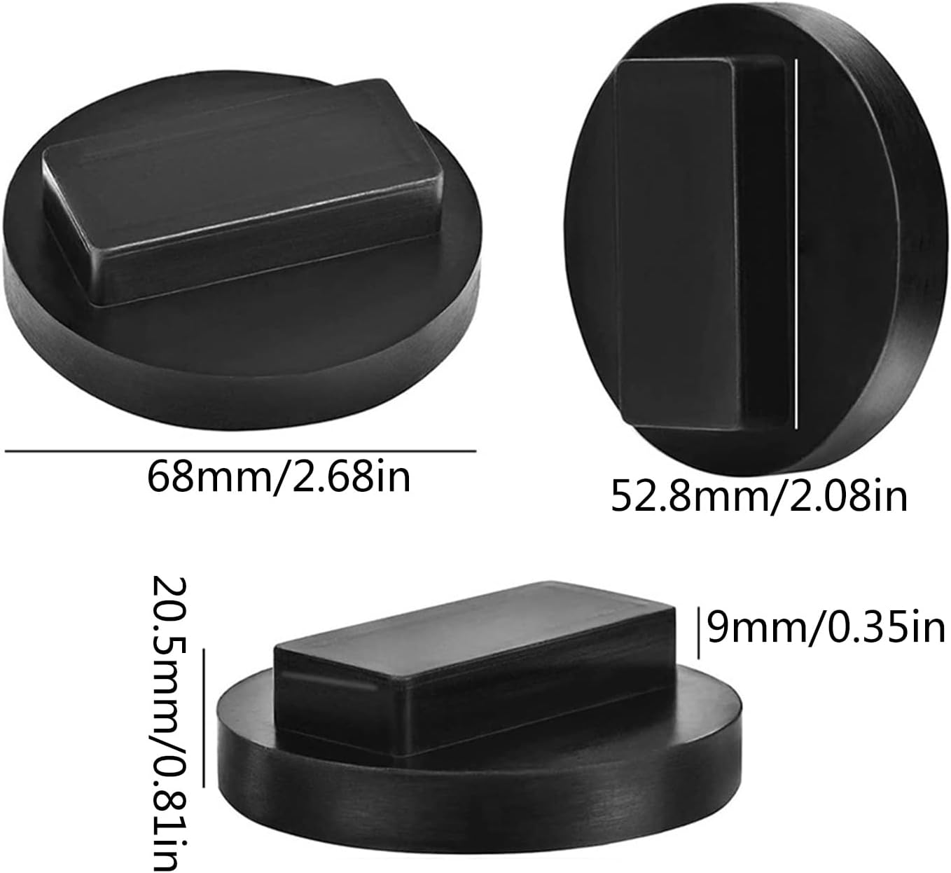

Подкладки для автомобильного домкрата, нескользящие резиновые подкладки, нескользящие резиновые подкладки, основные подкладки, автомобильные резиновые подкладки, аксессуары для ремонта автомобильных шин 1pc чёрный