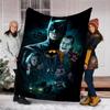 1pc Batman, Joker Outdoor Flannel Throw Blanket Soft, Lightweight & Warm for Sofa, Office