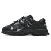 INSETTO Textile, Synthetic Leather, Top Grain Cow Leather Abrasion Resistant Low Top Casual Shoes Men's Black Gray F12M411122FBC