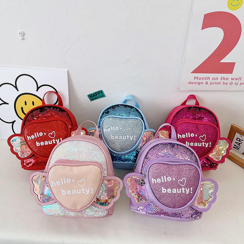 Cartoon Backpack Love Animal Kids Pu Book Bag With Fabric Impactresistant