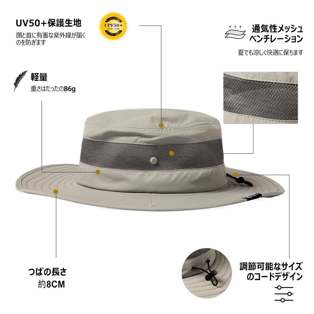 Safari Hat for Adventure Boonie Fishing UV Military Sun Chin Wide UV Hiking [TOP-EX] Men, Hat, Foldable, Hat, Stylish, Hat, Protection, Hat, Hat, Hat,