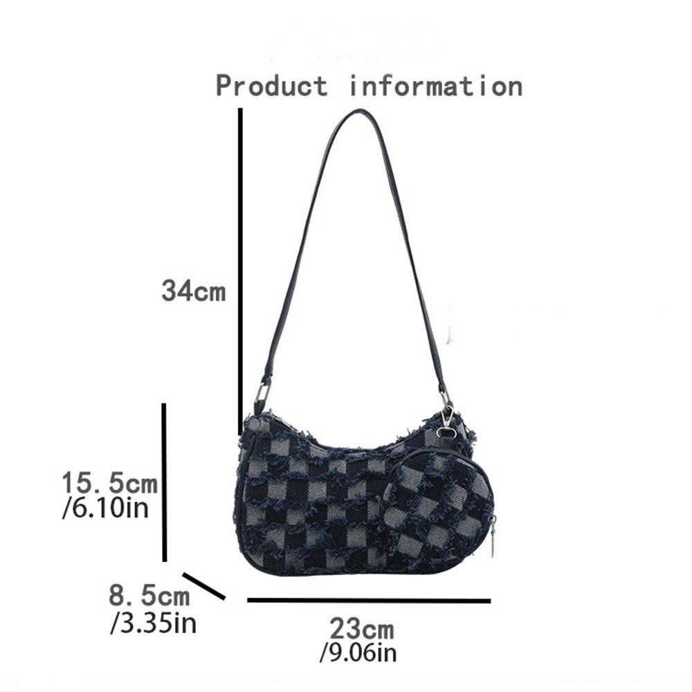 Tassels Denim Underarm Bag New Design Women's Handbag Fashion Single Shoulder Bag  Female
