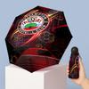 Southampton Football Pattern Printed Mini 5 Folds 8 Ribs Compact Umbrella Windproof Waterproof Lightweight Portable Folding