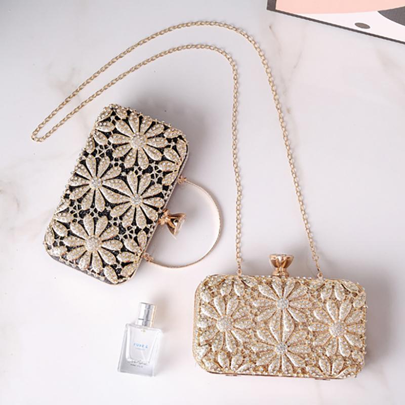 Diamond Luxury Brands Bags Novelty 2026 Evening Flower Clutch Shine Bling Crossbody Bags Fashion High Quality Women's Handbag