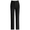 Mengshuya Women's High-Waist Slim Straight-Leg Knit Trousers