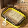 Compact Anti-Splash Open-Top Cat Litter Box with High Sides for Kittens