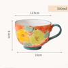 500ml Ceramic Cup Handmade Glyptic Breakfast Bowl Large Capacity Water Cup for Office Porcelain Coffee Mug for Afternoon Tea