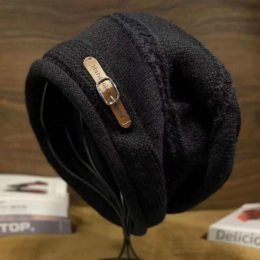 Warm Slouchy Beanie Thickly Lined Winter Knit Cap Slouchy Brimless Hat Outdoor