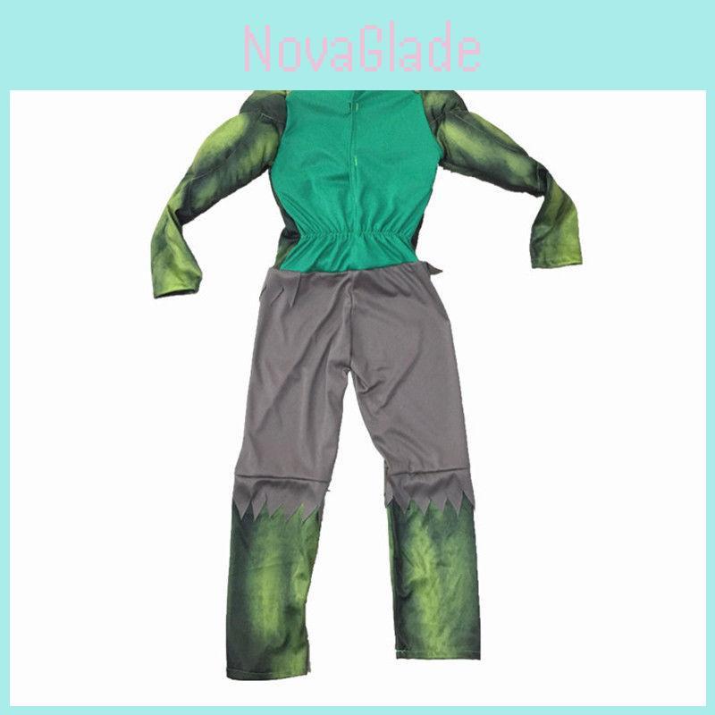 Hulk Avengers The Muscle Mask Costume Boys Cosplay Kids Carnival Clothes Fantasy