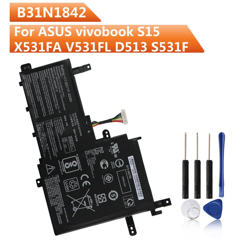 Baterie de schimb NOU B31N1842 pentru ASUS vivobook S15 X531FA V531FL D513 S531F F513 M513 3653mAh
