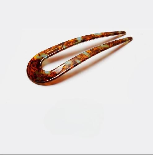 Modische U-förmige Haarnadel Haargabel Trendiges Acrylperlenmaterial Haarspange für Damen Mädchen Retro Schmuck Haaraccessoires