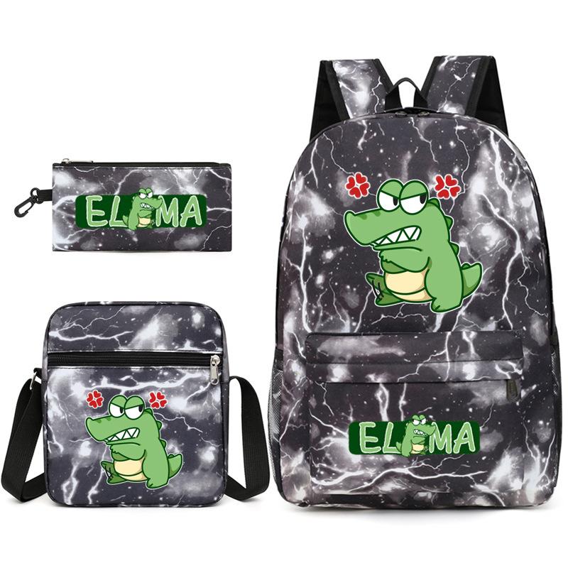 School Bag Three-Piece Game Merchandise Backpack Large Capacity Middle School Students Outdoor Campus
