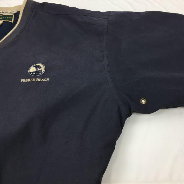 PEBBLE BEACH USA Hergestellt Vintage Wasserdichter Pullover Blouson Sweatshirt Größe S Marine(GEBRAUCHT)