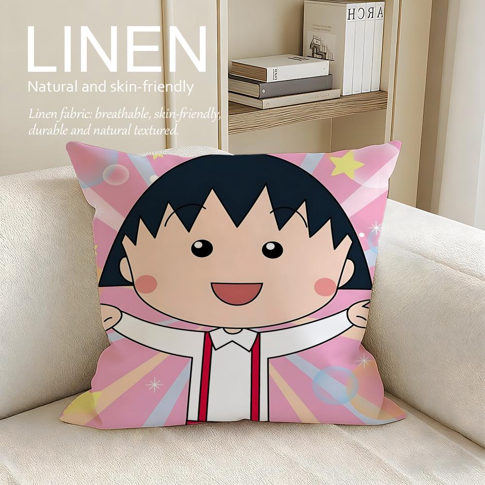 Kids Chibi Marukochan Cushion Cover Pillowcase Set Pcs X X Breathable Washable Sofa Cushion Cover