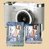 Fotocamera Digitale 4K 48MP Compatta Piccola Fotocamera Zoom 8X Fotocamera per Vlogging Schermo Ribaltabile 180 Videocamera per Adolescenti Adulti Principianti