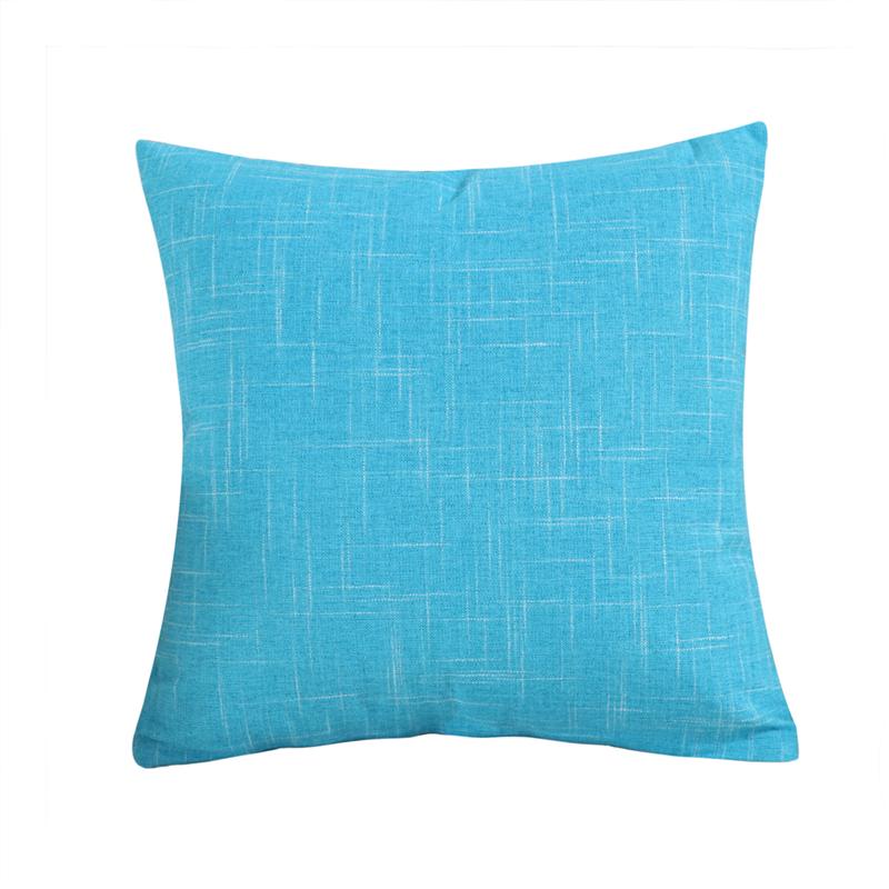 45x45cm Linen Solid Color Throw Pillowcase Detachable Washable Office Cushion Cover Car Waist Rest Headboard Back