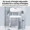 Bathroom Toilet Shower Chair for Elderly Safety Non-slip Bath Chair Rustproof Height Adjustable Alloy