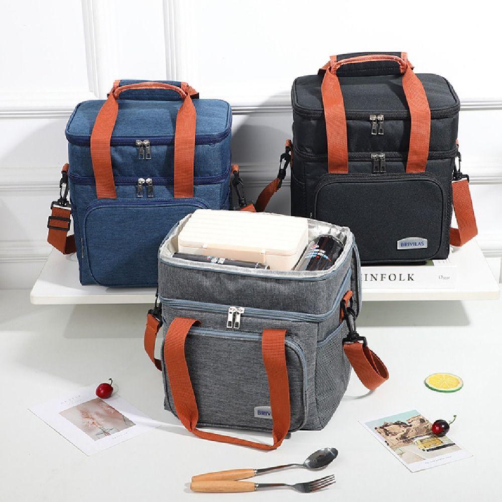 Large Capacity Insulated Lunch Bag Leakproof Picnic Tote Bag Convenient Food Storage Bag  Travel