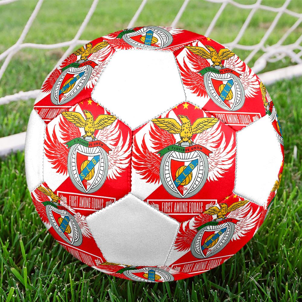 1PC As Águias Logo Size 5 Soccer Ball PrahaIndoor Soccer Ball Colorful All Ages Machine Stitched PVC Competition Ready Durable High-Bounce