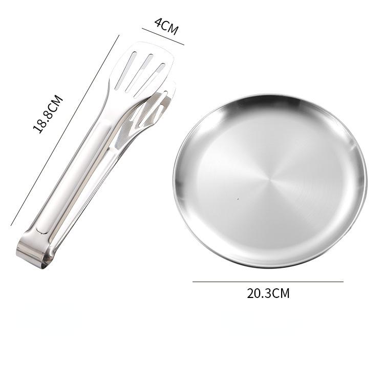 Stainless Steel Tableware, Western Cuisine, Steak, Knife, Fork, Spoon, Plate Set, Outdoor Camping, Portable Bag Set