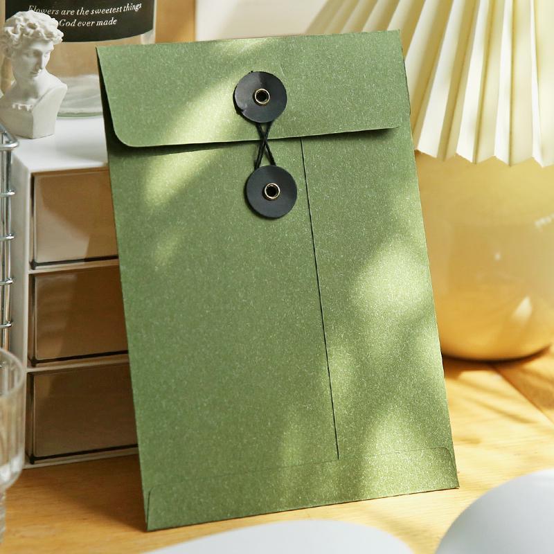 Retro A5 Kraft Tie-Up Envelope: Thread-Bound Document Storage with Ceremony Flair