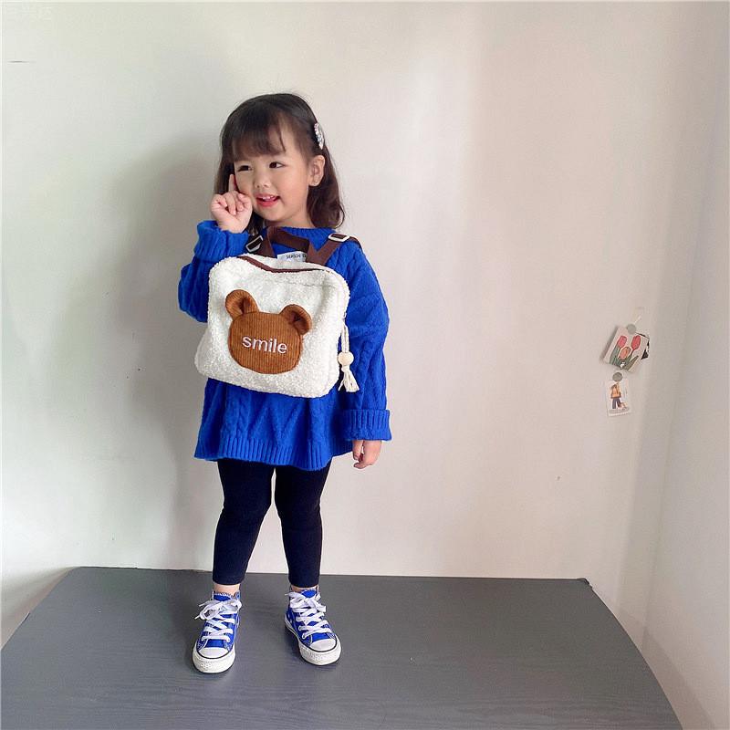 Adorable Mini Plush Backpack For Kids Featuring Charming Cartoon Bear Design And Stylish Colors