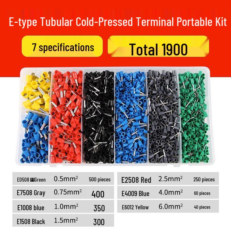 Tubular Needle Terminal Set: RV Crimp Pliers & SV/OT/UT Copper Lugs