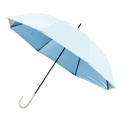 Moonbat Long Sun and Rain Light Heat UV Clover Scallop Blue [Esta] Women's Parasol, Protection, Blocking, Blocking, Protection, Design,