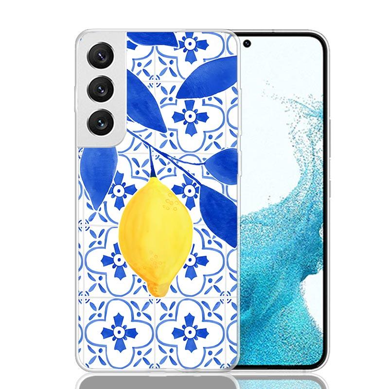 Mediterranean Lemon Phone Case For Samsung Galaxy S26 S25 Edge S24 S23 FE S22 Ultra S21 Plus S20 + Fundas Cover Coque Galaxy S25