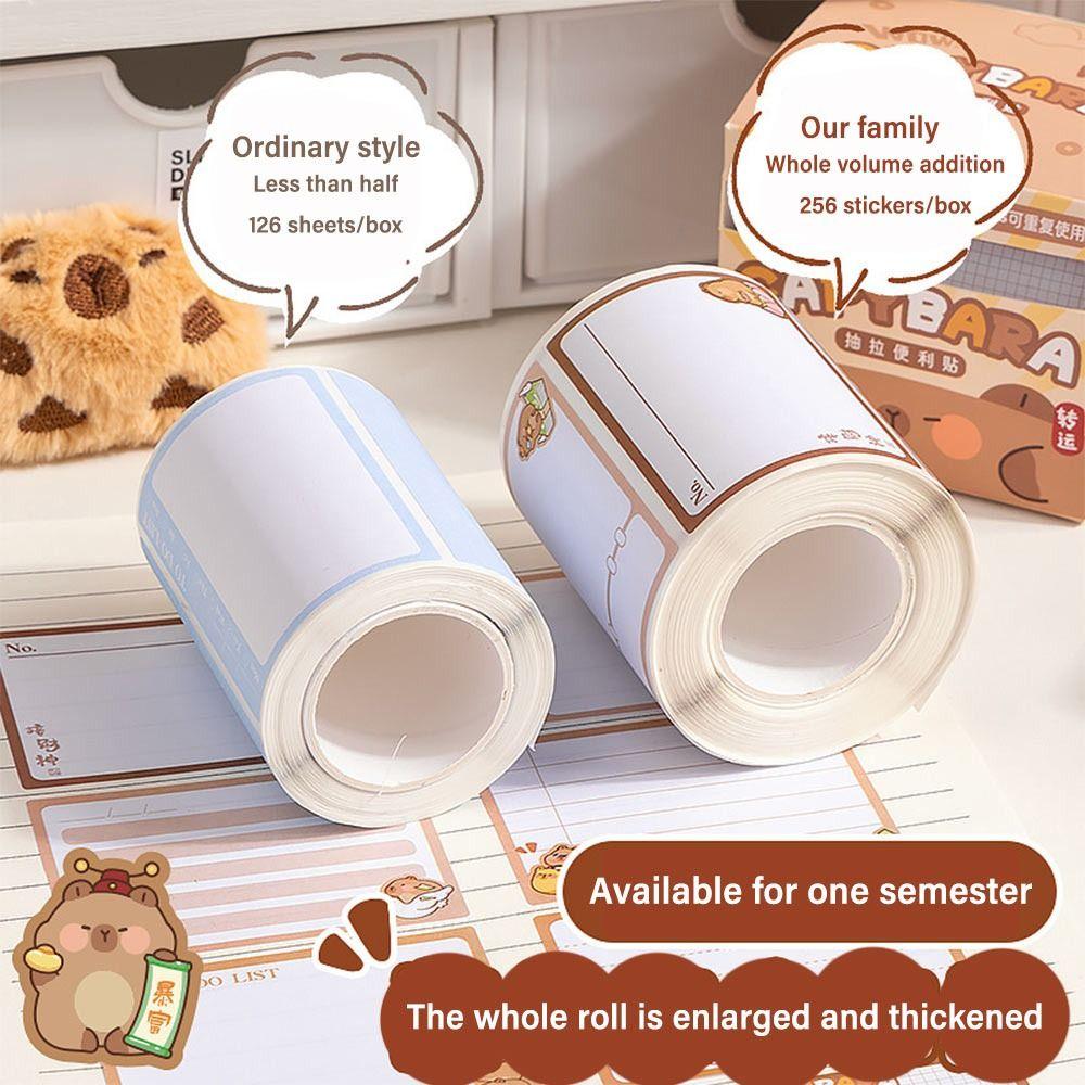 256 PCS/Set DIY Memo Pad Pull-out Design Labels Stickers Sticky Note  School Office Supplies