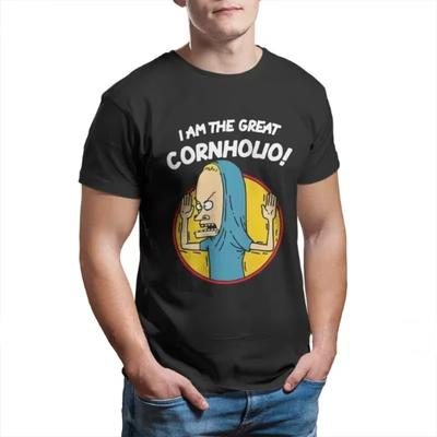 Beavis and Butthead Comedy Cartoon Graphic Tshirts I Am The Great Cornholio Hipster Tops Men Fashion Casual Shirt Ropa Hombre