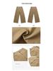 Women's Military Green Wide-Leg Jeans: Autumn Curved Knife Design, Loose Fit, Floor-Length Casual Workwear Pants.