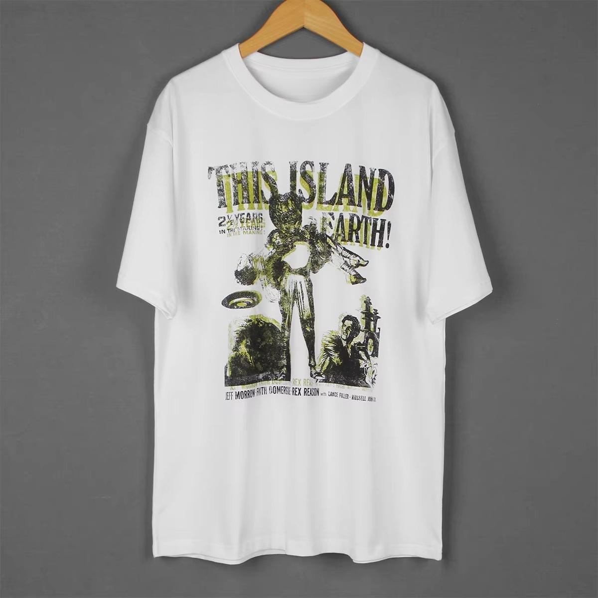 

This Island Earth TShirt Movie Forbidden Planet Invaders From Mars Short Sleeves Double Image Mens Shirt 4XL