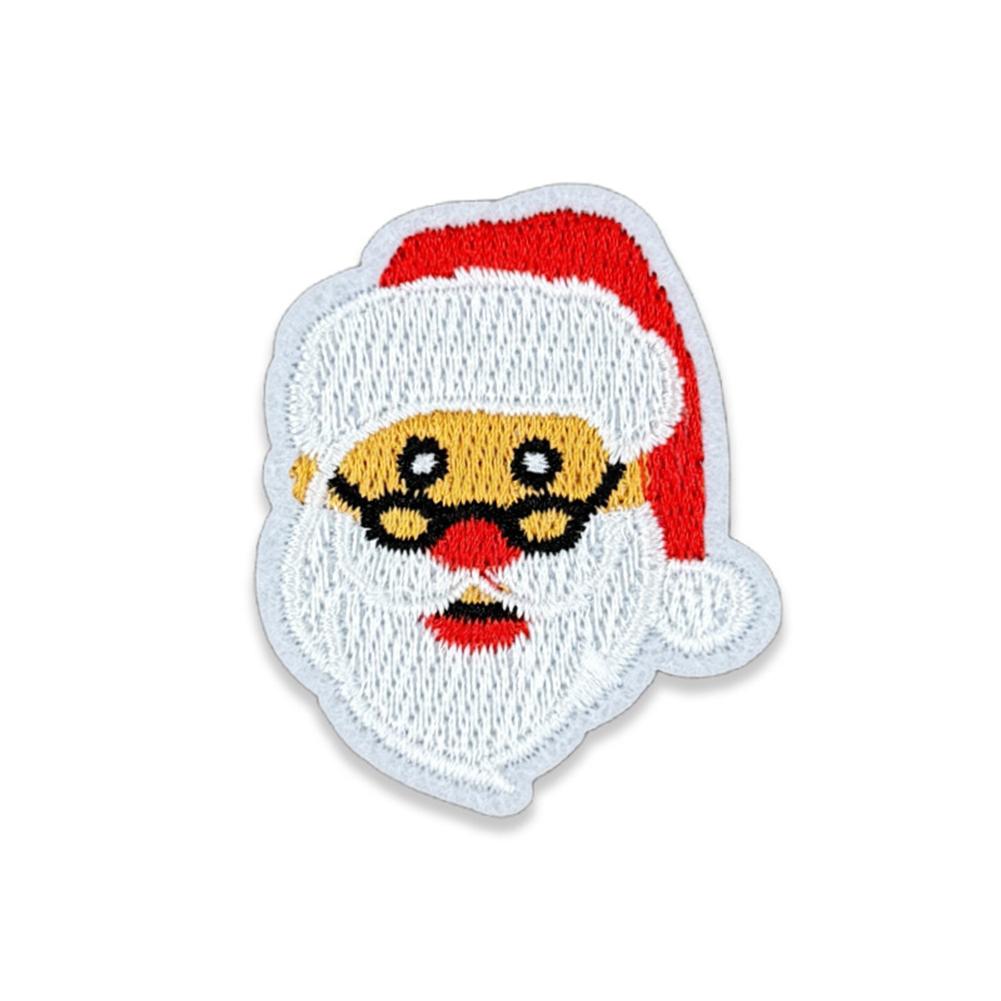 Christmas Embroidered Patches Repair Patch Self Adhesive Patch Cartoon Santa Claus Appliques For Apparel Bags Accessories