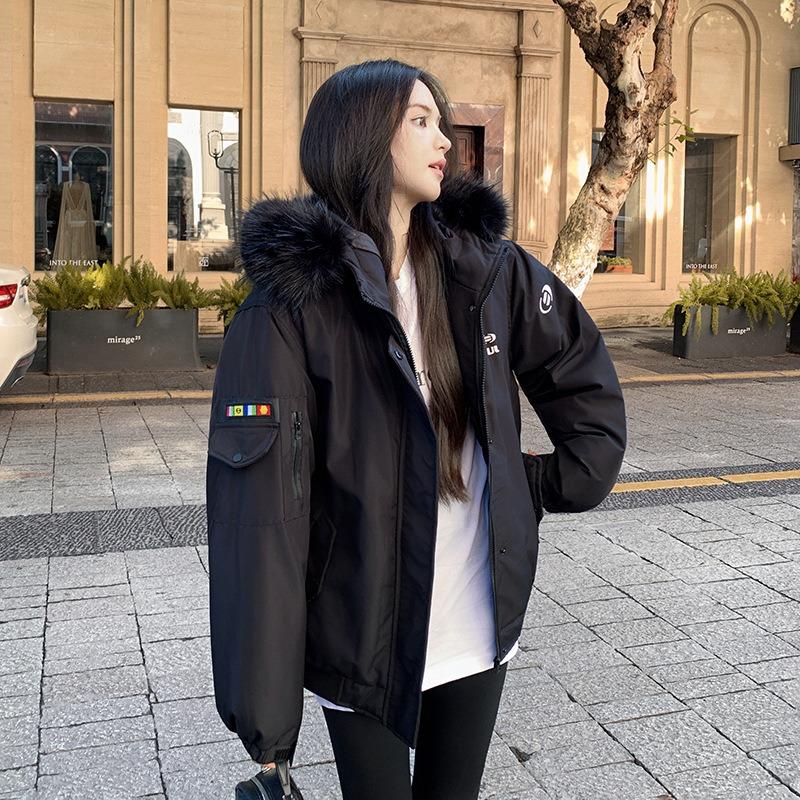 Winter New Down Cotton Clothes Women's Casual Tooling Parker Small Thickened Warm Cotton-padded Jacket