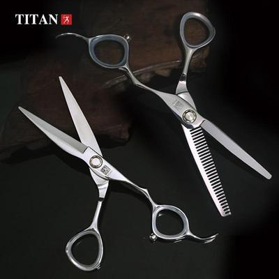 TITAN Professionell Frisör Sax Set Hair Cut Barber Cutting Gallring Sax 6 tum Cut hår Sax 440c Rostfritt stål