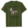 Weird Low Poly Contaminated Cat Japanese Text Print Tshirt Unisex Cotton Retro Meme Tee Streetwear Loose Hip Hop Daily Wear Tops