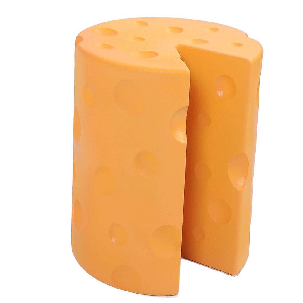 Foot Rest Stool Decorative Cheese Shaped Retro Shoes Changing Stool for Living Room Bedroom Entryway