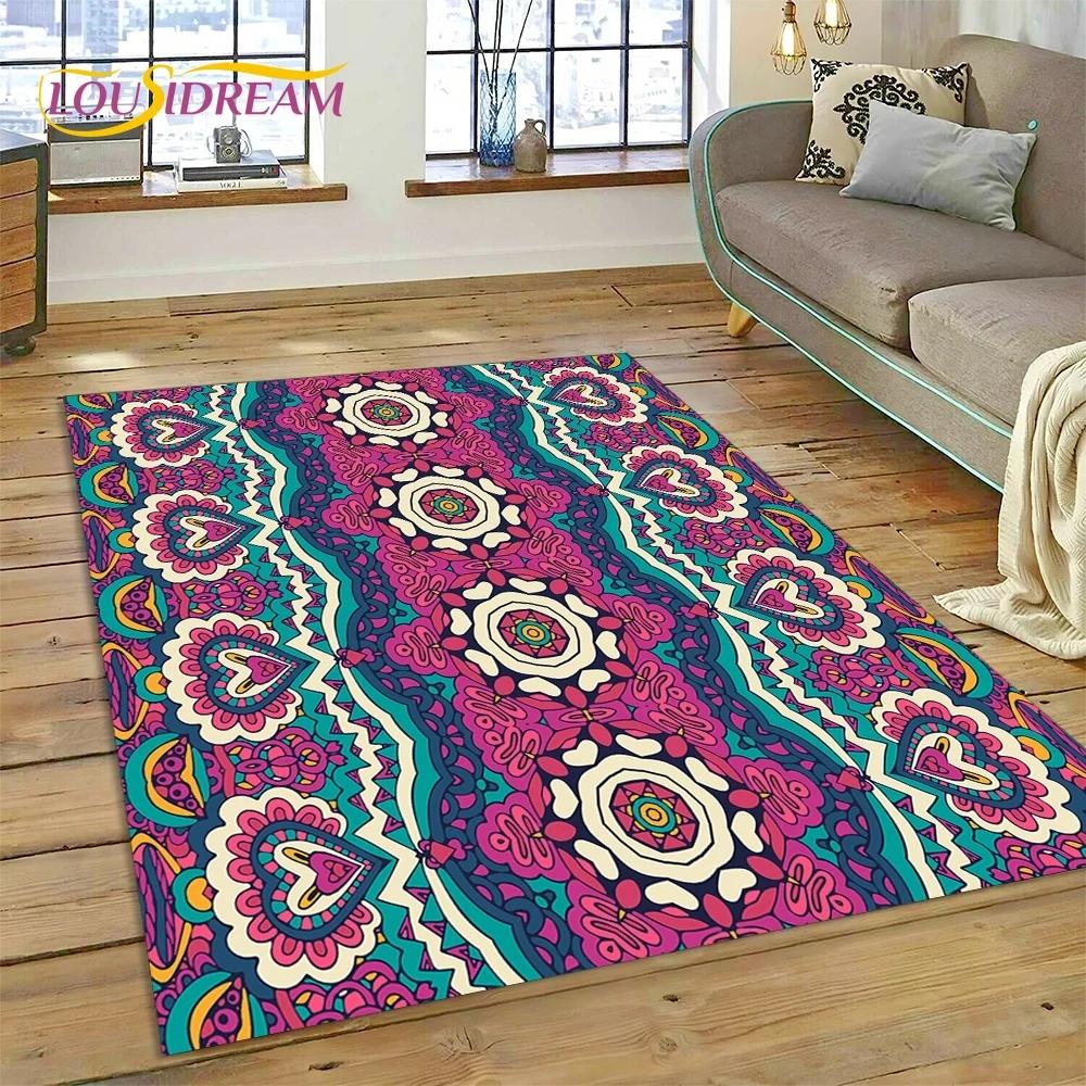 Lastest Nordic Turkish Bohemia Celt Rug Carpet for Living Room Bedroom Home Decor,Floor Mat Non-slip Decoration for Sofa Doormat