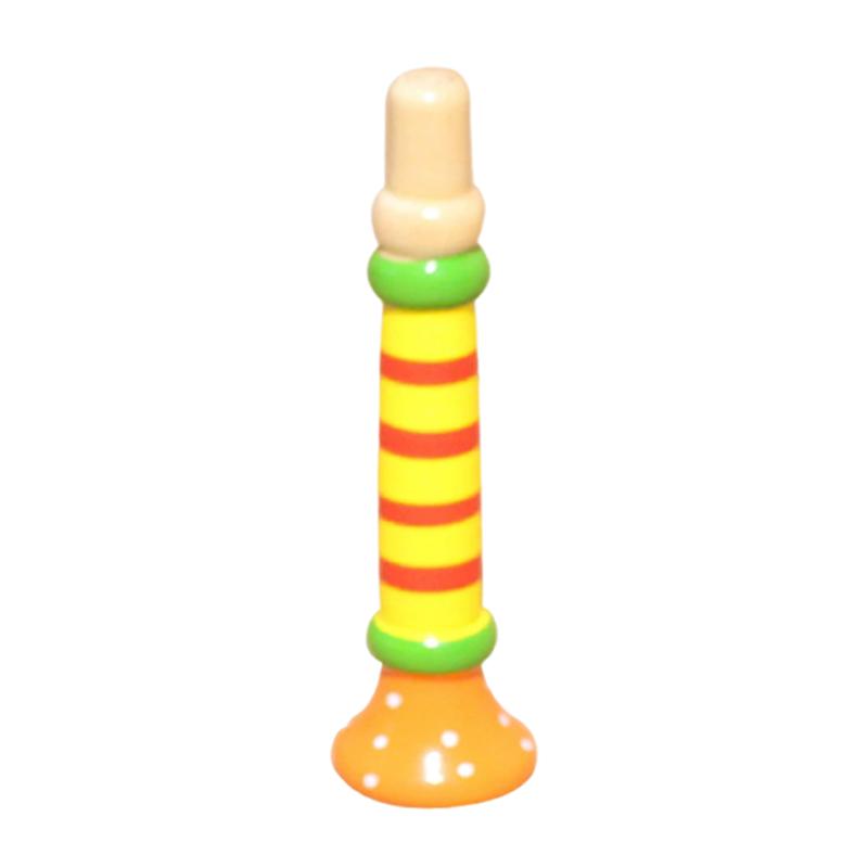 1PC Wooden Trumpet Toy Children Whistle Horn Kids Musical Instrument Early Educational Montessori Toys Sound Training TMZ