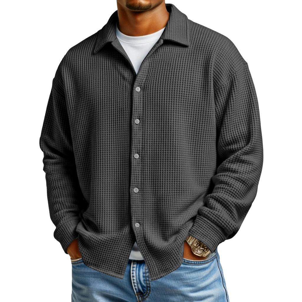 Men's Casual Button-Down Long-Sleeve Shirt