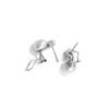 Boucles d'oreilles - Luxenter - Omega Essential - Argent 925 - Perle blanche - Plaqué rhodium