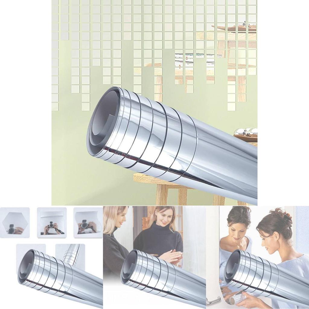 Elegant Diy Mirror Wall Sticker Waterproof Pet Material For Bathroom And Living Room
